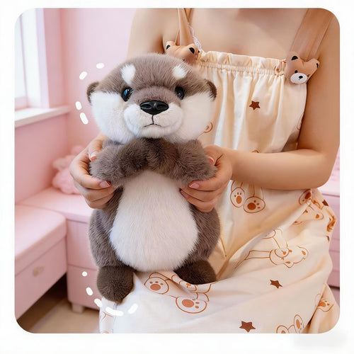 Realistic Cute Otter Plush with Magnet