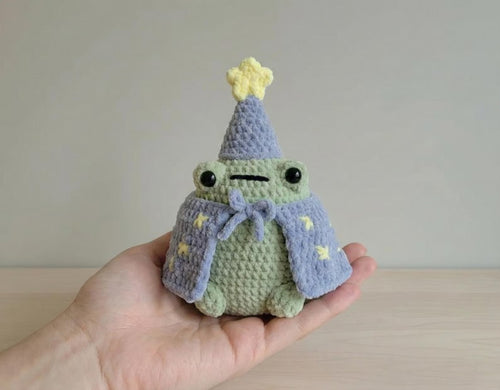 Crochet Wizard Frog Plush